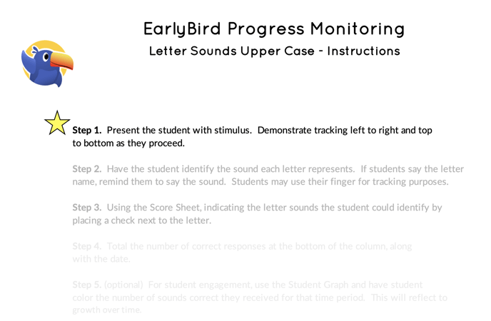 Progress Monitoring Instructions